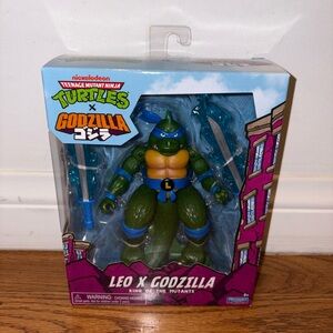 TMNT Godzilla LEO x GODZILLA Action Figure Playmates Brand New Teenage Mutant